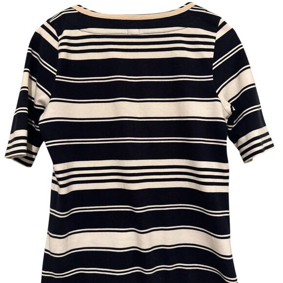 J. Crew Navy and Cream Top - Picture 3 of 4